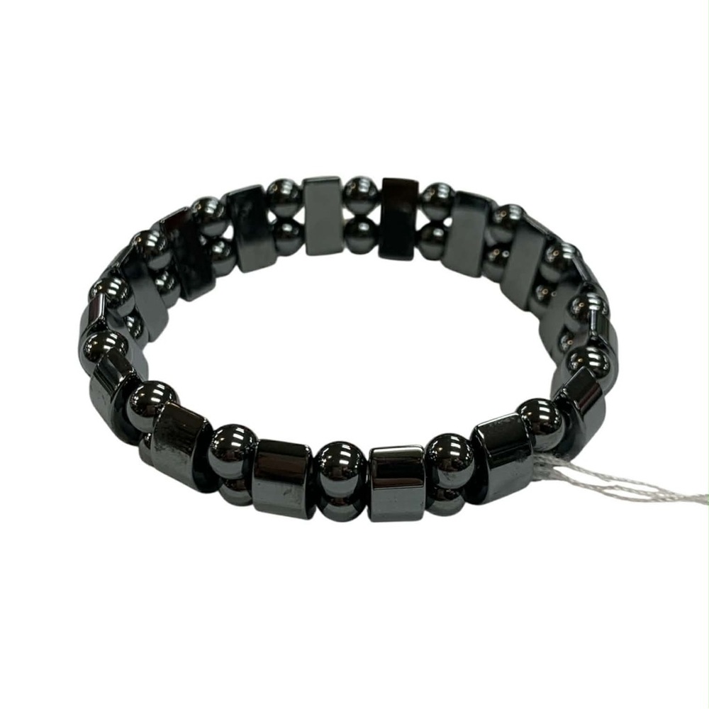Black Beaded Stretch Bracelet